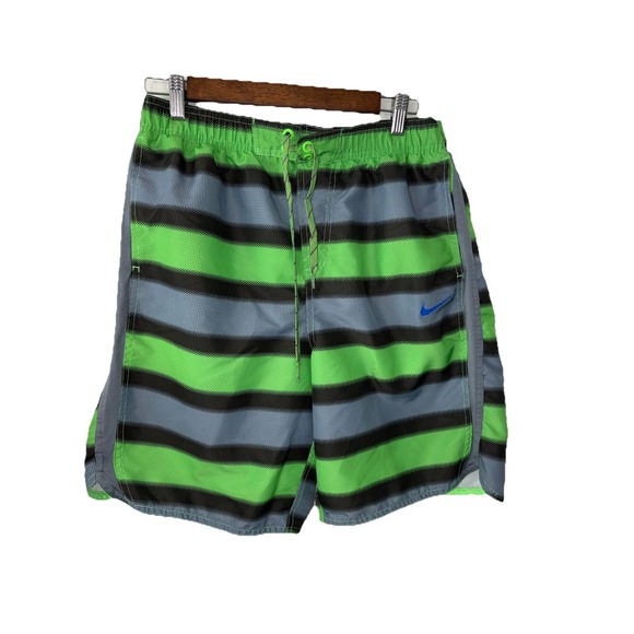 Nike Other - VTG Nike Volley Swim Trunks Men's Large Shorts Striped Purple Green NESS685
